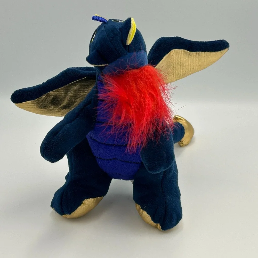 Bow Wow Pet Dog Toy Dragon Blue Squeaks‎ Cuddle Toss Fetch Crinkle Happy Dog Fun